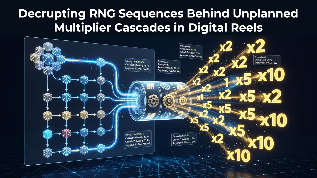 Digital slot reels displaying multiplier cascade sequences during gameplay