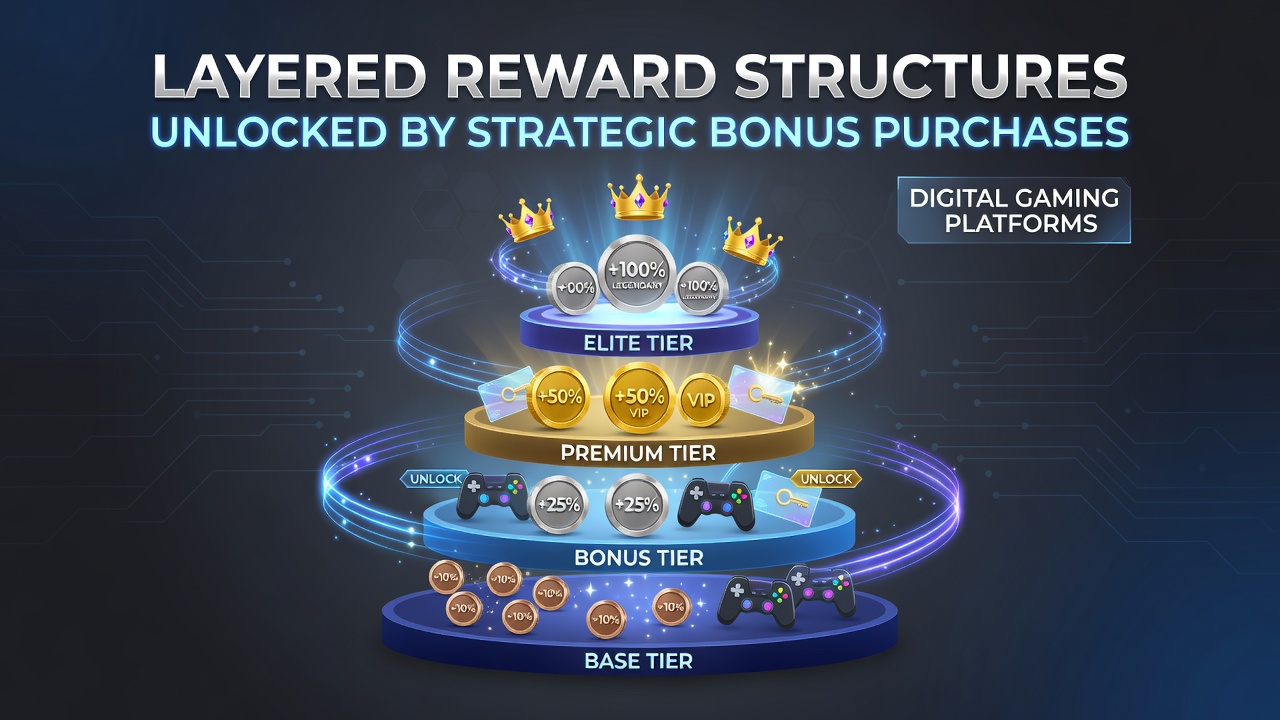 Analytics dashboard showing reward tier progression rates after bonus purchases in gaming apps