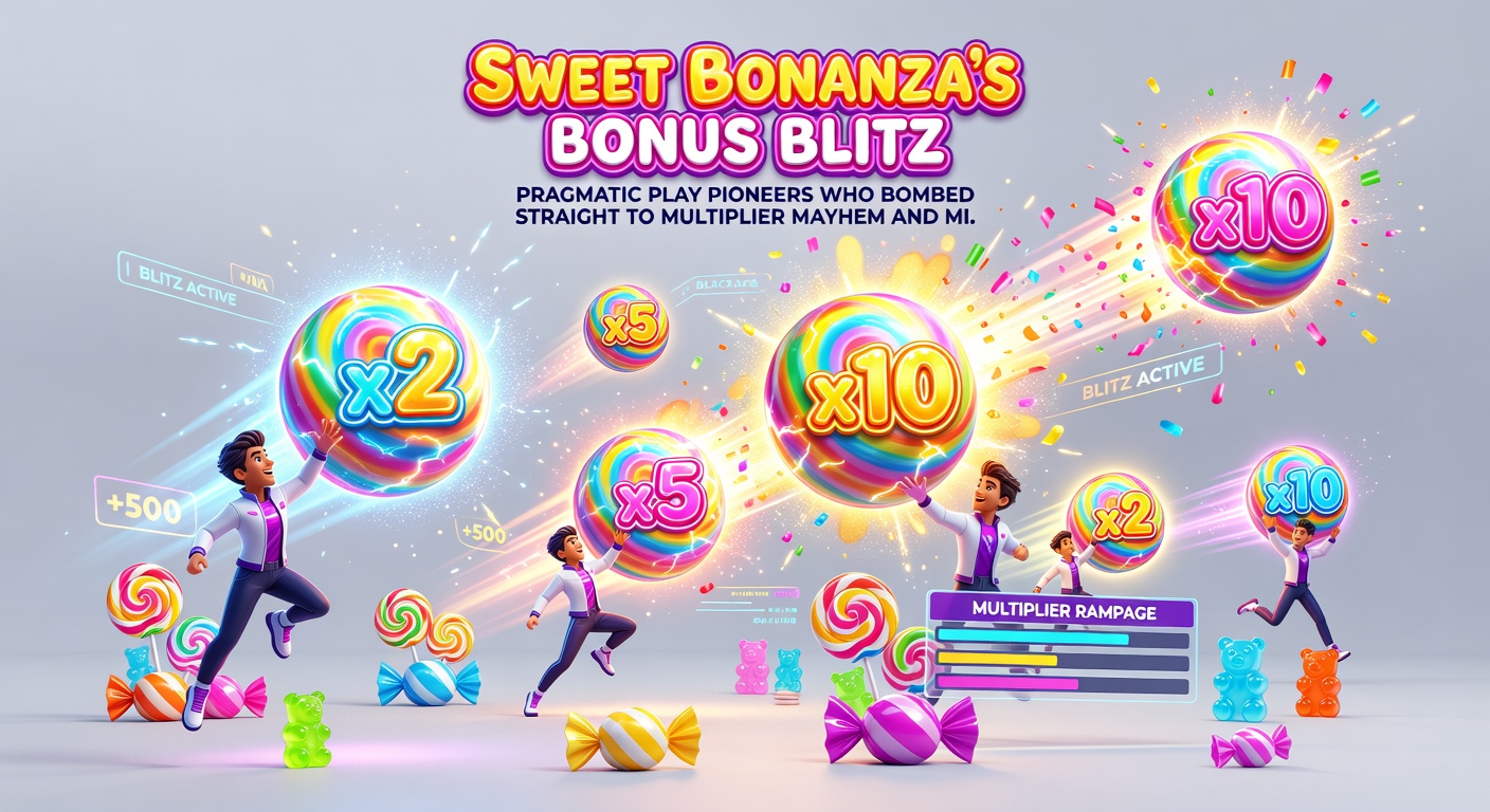 Explosive Sweet Bonanza bonus round with stacked multiplier bombs igniting massive candy cascades and screen-filling wins