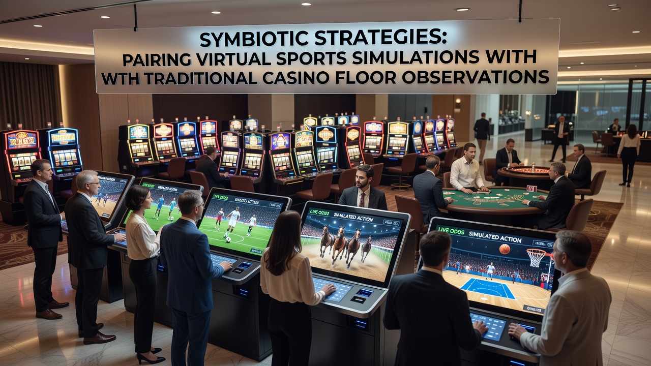 Analyst reviewing side-by-side data feeds from virtual sports engine and casino pit reports