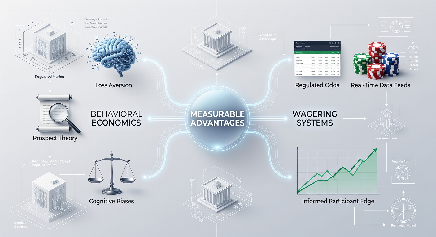 Diagram illustrating behavioral economics principles applied to wagering decision frameworks in regulated environments